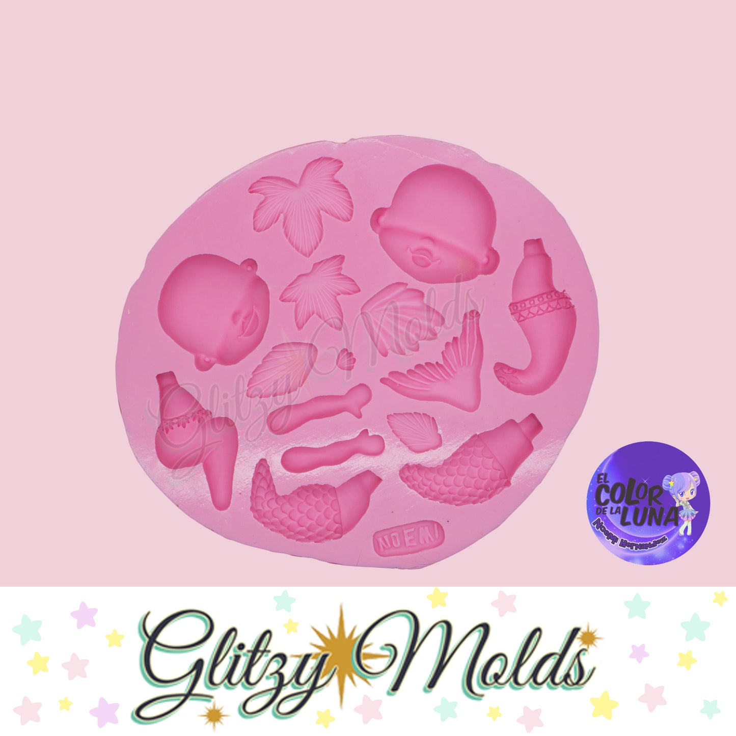 Baby Mermaids Silicone Mold, Multi Funcional Mold, Molde de Sirenas Bebes CDL-BbyMer