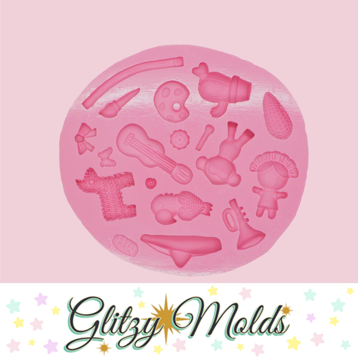Cinco de Mayo Silicone Mold, Molde Complementos Mexicanos CDL-MEX