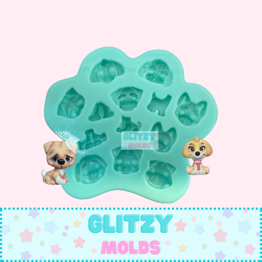 Molde Mini Perritos, Molde de Silicon, Molde de Edith Hernandez EH-2.3