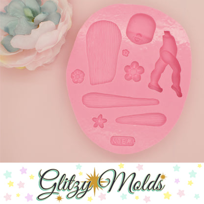 Isabella Encanto Silicone Mold, Encanto Clay Mold, Molde Encanto Isabella CDL #17