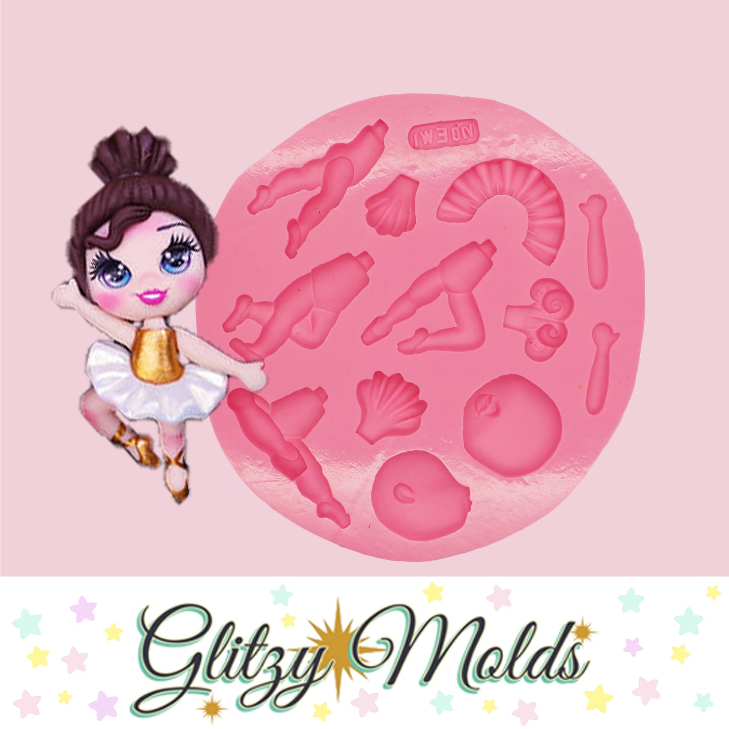 Ballerina Silicone Mold, Molde Niña Ballet CDL-119